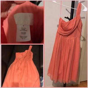 J crew silk dress size 2 coral color